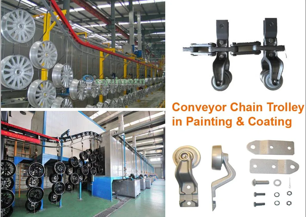 Drop Forged Overhead Conveyor Bracket Trolley X458 Chain with Forged Machinery Part
