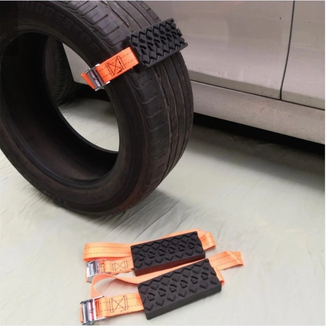 2PCS Car Universal Tyres Tire Belt Snow Chains Plastic Winter Wheels Car-Styling Anti-Skid Autocross Outdoor Roadway Safety Snow Ground Driving Tool